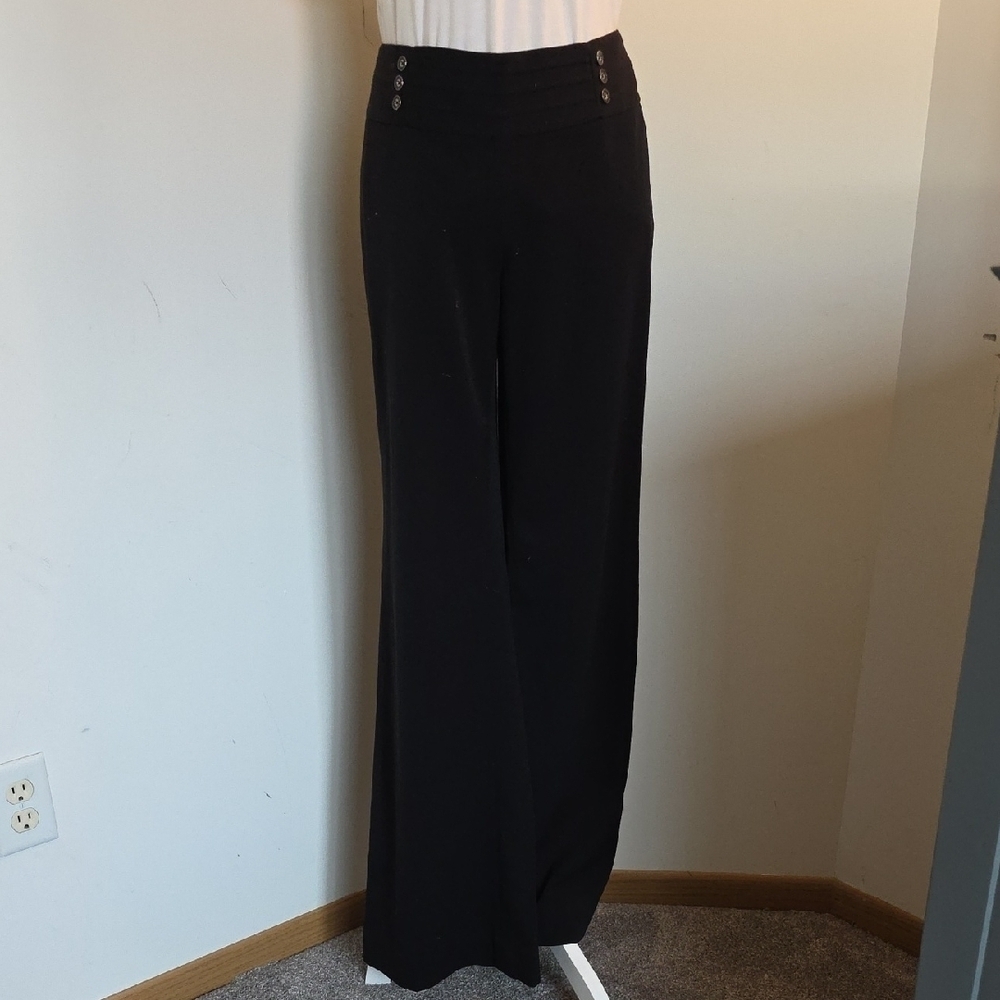 White House Black Market Black Wide-Leg Pants